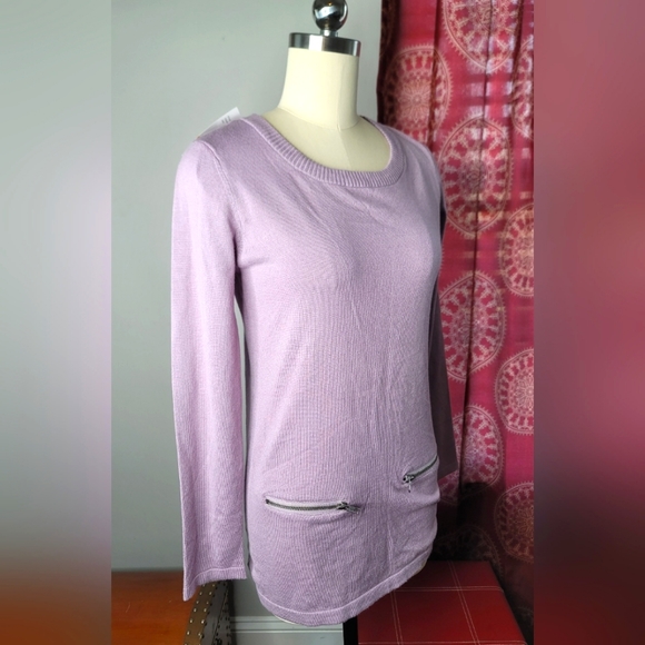 Carolyn Taylor Tunic Sweater Lavender Size Small NWT - Picture 1 of 16